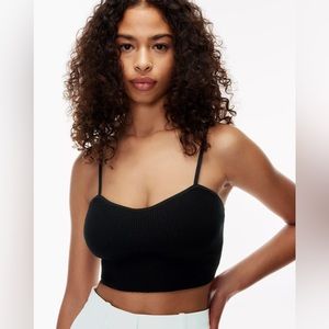 Aritzia Babaton Sweetheart Cropped Tank. Black. Size Small.